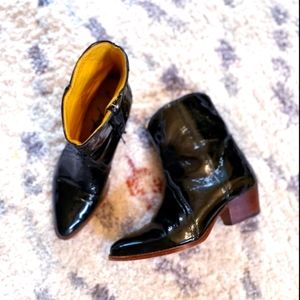 Glossy Leather Free People Booties!